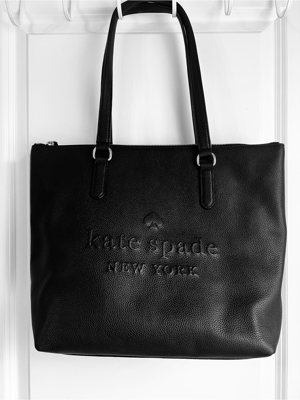 Kate Spade Larchmont Avenue Logo Penny Tote Embossed Signature Logo